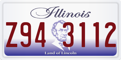 IL license plate Z943112