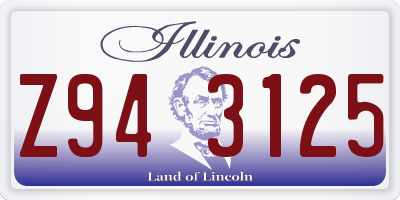 IL license plate Z943125
