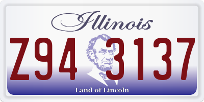 IL license plate Z943137