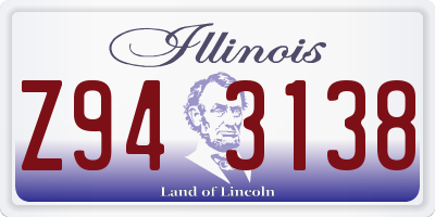 IL license plate Z943138