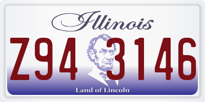 IL license plate Z943146