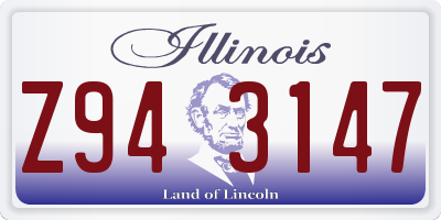 IL license plate Z943147
