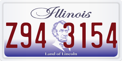 IL license plate Z943154