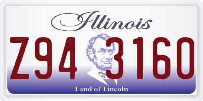 IL license plate Z943160