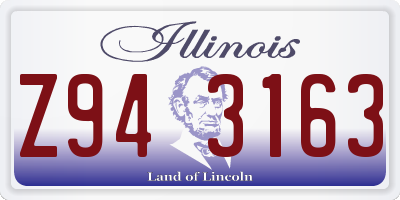 IL license plate Z943163