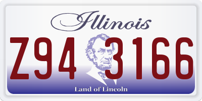 IL license plate Z943166