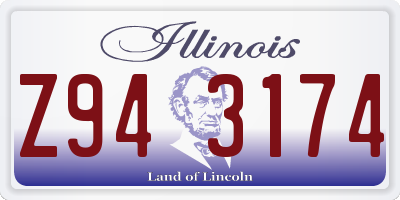 IL license plate Z943174