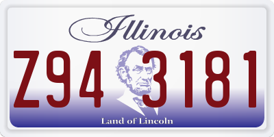 IL license plate Z943181