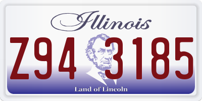 IL license plate Z943185