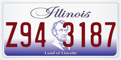 IL license plate Z943187