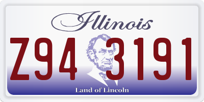 IL license plate Z943191