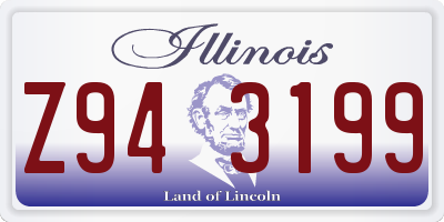 IL license plate Z943199