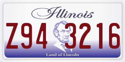IL license plate Z943216