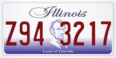 IL license plate Z943217