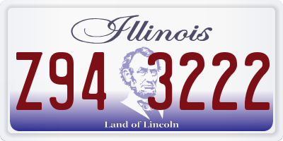 IL license plate Z943222