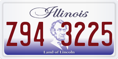 IL license plate Z943225