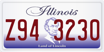 IL license plate Z943230