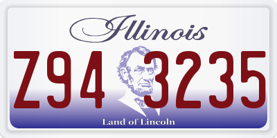 IL license plate Z943235