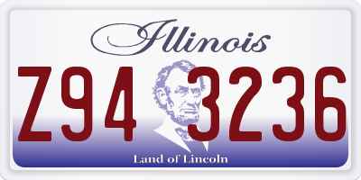 IL license plate Z943236