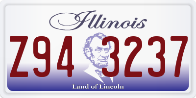 IL license plate Z943237