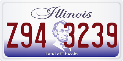 IL license plate Z943239
