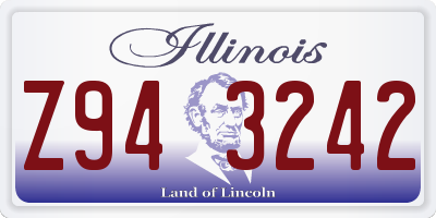 IL license plate Z943242