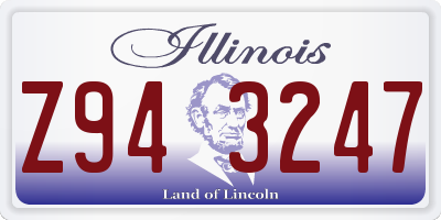 IL license plate Z943247