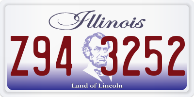 IL license plate Z943252