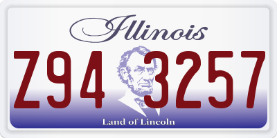 IL license plate Z943257