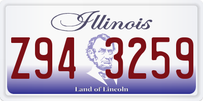 IL license plate Z943259
