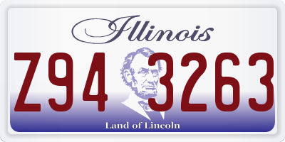 IL license plate Z943263