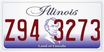 IL license plate Z943273