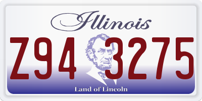 IL license plate Z943275