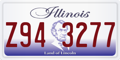 IL license plate Z943277