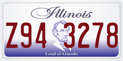 IL license plate Z943278