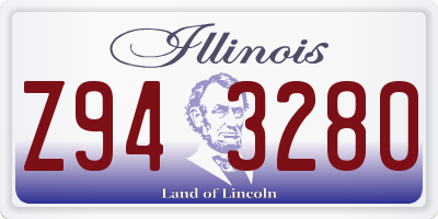 IL license plate Z943280