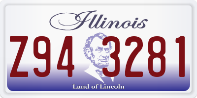 IL license plate Z943281