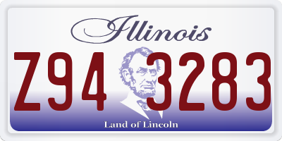 IL license plate Z943283