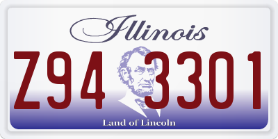 IL license plate Z943301