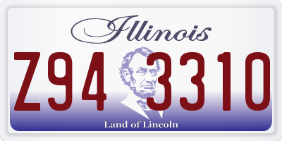 IL license plate Z943310
