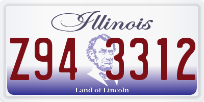 IL license plate Z943312