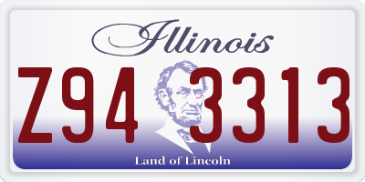 IL license plate Z943313