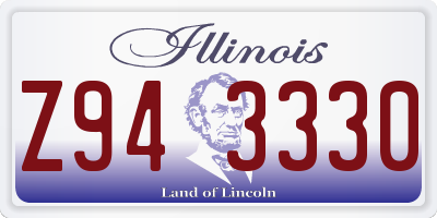 IL license plate Z943330