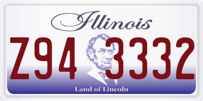 IL license plate Z943332
