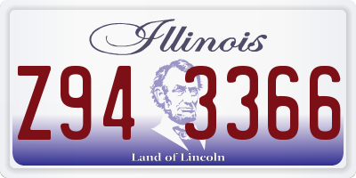 IL license plate Z943366