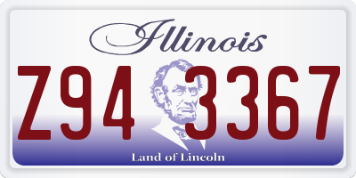 IL license plate Z943367