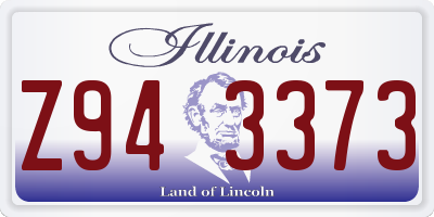 IL license plate Z943373