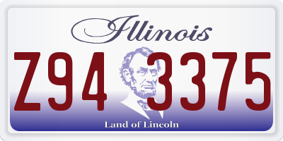 IL license plate Z943375