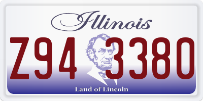 IL license plate Z943380
