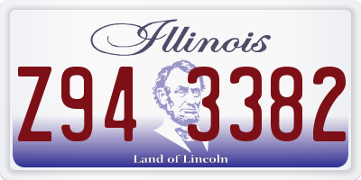 IL license plate Z943382